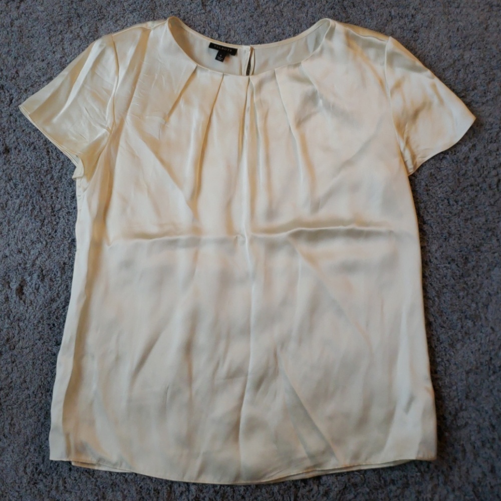Talbots Cream Silk Top